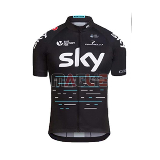 Maglia Sky manica corta 2017 blu e nero